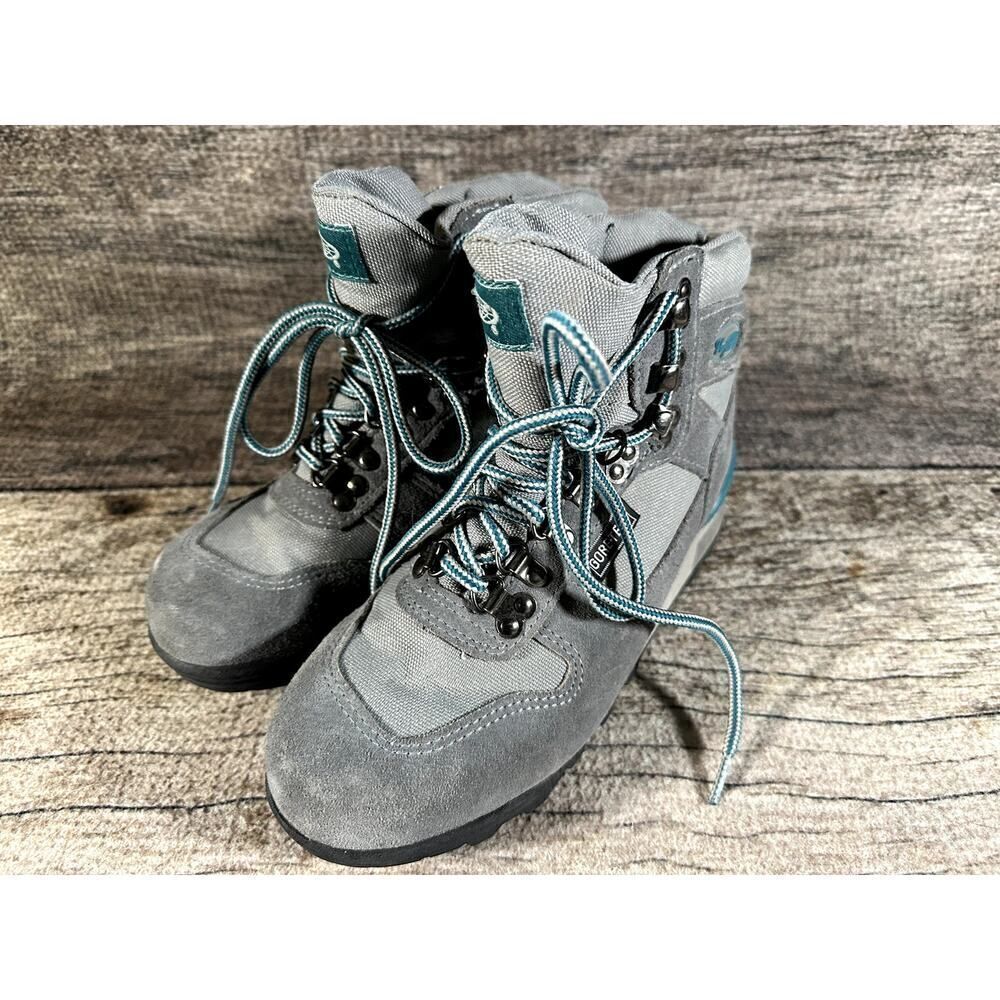 Vasque Clarion Gore Tex Hiking Suede Boots 7567-1 Womens Size 8.5 Gray